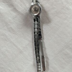 Women's Vintage Windert Silver Metal Watch with Link Bracelet Self-winding